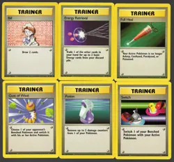 Lot of 6 Pokemon 1999 Base Set Trainer Cards #81 #82 #91 #93 #94 #95 - Image 1
