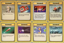 Pokemon 1999 Base Set Trainer Card Lot x8 LP - Image 1