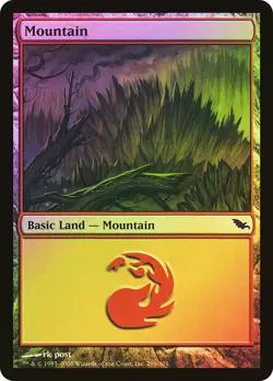 MTG FOIL Mountain(#296) - Shadowmoor #296 - Image 1