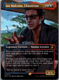 Ian Malcolm, Chaotician (Borderless) R Universes Beyond: Jurassic World NON FOIL - Image 1