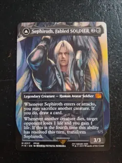 MTG Sephiroth, Fabled Soldier 0317 One Winged Angel Boaderless Non Foil NM FF - Image 1