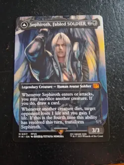 MTG Sephiroth, Fabled Soldier 0317 One Winged Angel Boaderless Non Foil NM FF - Image 2