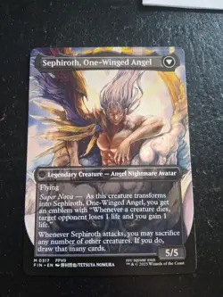 MTG Sephiroth, Fabled Soldier 0317 One Winged Angel Boaderless Non Foil NM FF - Image 3