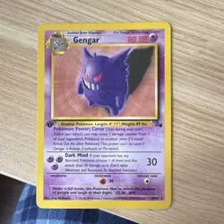 Pokemon Gengar Fossil 20/62 Rare Stage 2 1999 TCG Card English - Image 1