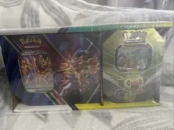 Legends of Galar Tin Partners 2-pack Zamazenta V/Rillaboom V Pokemon Tin New - Image 1