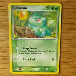 BULBASAUR 54/112 POKEMON CARD (LEAFGREEN AND FIRERED SET) - Image 1