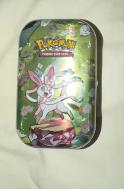 Pokemon Scarlet & Violet Prismatic Evolutions Mini Tin Sylveon New - Image 1