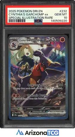 Pokemon 2025 Cynthia's Garchomp ex 232/182 SIR Destined Rivals GEM MINT PSA 10 - Image 1