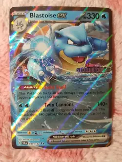 2025 Pokemon Blastoise Ex Stellar Crown Stamped 030/142 Double Rare - Image 1