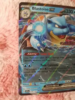 2025 Pokemon Blastoise Ex Stellar Crown Stamped 030/142 Double Rare - Image 2