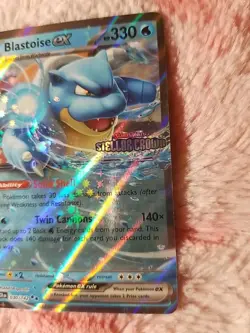 2025 Pokemon Blastoise Ex Stellar Crown Stamped 030/142 Double Rare - Image 3