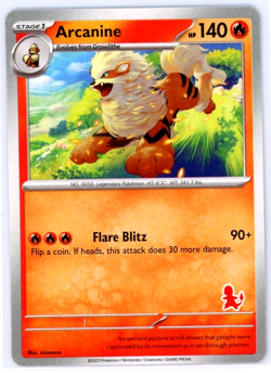 Pokemon TCG Arcanine My First Battle Charmander Stamp Regular - Image 1