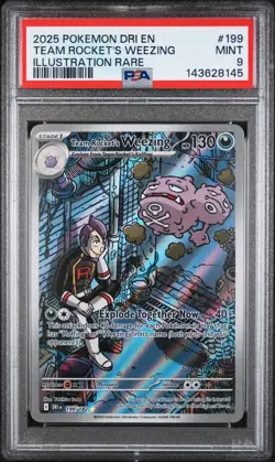 Pokemon TCG - Team Rockets Weezing - Destined Rivals 199/182 PSA 9 Mint - Image 1