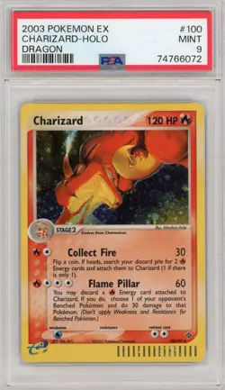 2003 Pokemon EX Dragon Charizard Holo Secret Rare 100/97 #100 PSA 9 MINT - Image 1