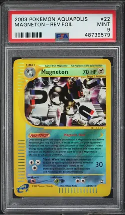 Magneton Aquapolis Reverse Holo #22 PSA 9 E Reader Mint Pokemon - Image 1