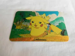 1990s Pokemon Pocket Monsters Holo Prism Vending Sticker Pikachu Gengar POWER - Image 1