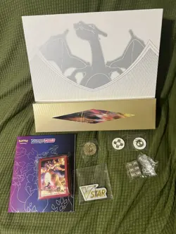 Pokemon TCG Sword & Shield Charizard UPC Box EMPTY Box With Extras 820650871115 - Image 1
