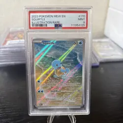 2023 PSA 9 Squirtle #170 Illustration Rare Pokemon TCG Scarlet & Violet Mew 151 - Image 1