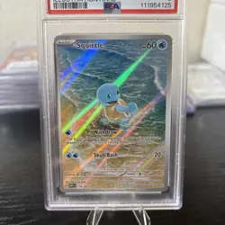 2023 PSA 9 Squirtle #170 Illustration Rare Pokemon TCG Scarlet & Violet Mew 151 - Image 2