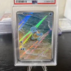 2023 PSA 9 Squirtle #170 Illustration Rare Pokemon TCG Scarlet & Violet Mew 151 - Image 4