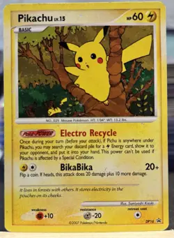 Pokemon TCG Pikachu lv.15 DP16 Diamond And Pearl Black Star Promo - Image 1