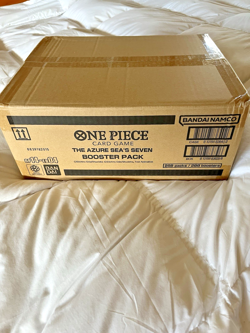 One Piece OP14-EB04 The Azure Sea's Seven English 12 Booster Box Case Sealed - Image 1