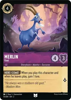 1x MERLIN GOAT - Rise of the Floodborn - Disney Lorcana TCG - Image 1