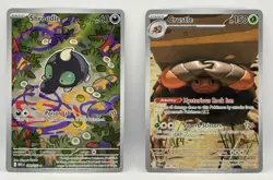 Lot of 2 Pokemon Illustration Rare Cards – Shroodle 149/132 & Crustle 186/182 - Image 1