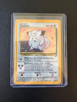 Clefairy Pokemon Card TCG 006/130 Base Set 2 Unlimited Holo - Image 1