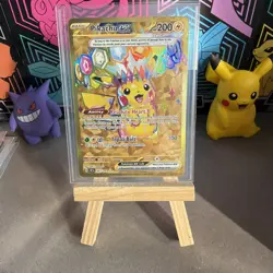 Pokemon Card TCG Sv08: Surging Sparks Pikachu EX Hyper Rare Gold 247/191 M/NM - Image 1