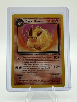 99-2000 Pokemon TCG Team Rocket Dark Flareon Card 35/82 R - Image 1