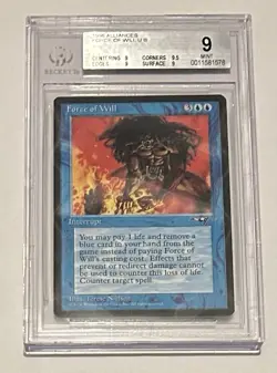 Magic MTG Alliances Force of Will BGS 9 (9, 9, 9, 9.5) NEAR MINT NM - Image 1