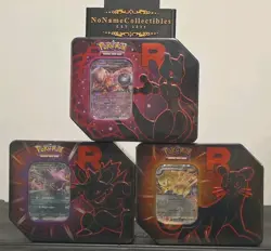 Pokemon TCG Destined Rivals Team Rocket Tin - Complete Set of 3 - New & Sealed - Image 1