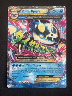 ⭐ 2015 Pokemon Mega Primal Kyogre EX 55/160 XY UR Primal Clash Holo HP DMG VTG - Image 2