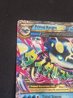 ⭐ 2015 Pokemon Mega Primal Kyogre EX 55/160 XY UR Primal Clash Holo HP DMG VTG - Image 3