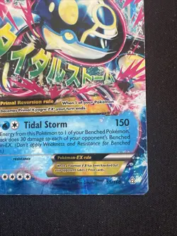 ⭐ 2015 Pokemon Mega Primal Kyogre EX 55/160 XY UR Primal Clash Holo HP DMG VTG - Image 5