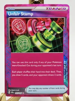 Unfair Stamp Holo 165/167 NM/M Twilight Masquerade Pokemon Card - Fast Shipping - Image 1