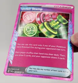 Unfair Stamp Holo 165/167 NM/M Twilight Masquerade Pokemon Card - Fast Shipping - Image 3