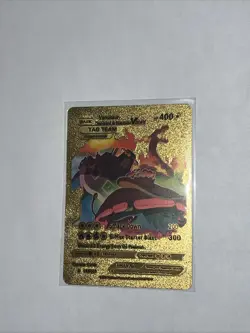 Venusaur Charizard Blastoise Gigantamax VMax Tag Team Gold Pokemon Card 143/203 - Image 2
