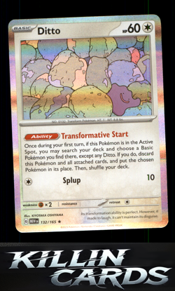 Ditto 132/165 Pokemon Rare SV: Scarlet & Violet 151 Card NM - Image 1