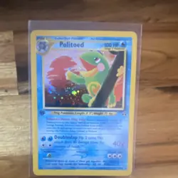 Pokemon Politoed Neo Discovery Holo Rare 100 HP 8/75 English 1 st edition - Image 1