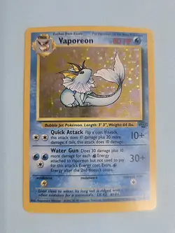 1999 Vaporeon 12/64 - Cosmos Holo Rare - Jungle - Pokemon TCG - Image 1