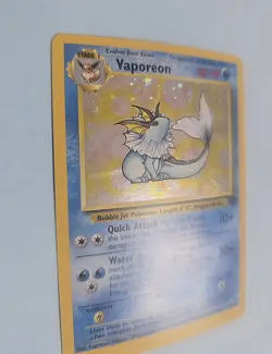 1999 Vaporeon 12/64 - Cosmos Holo Rare - Jungle - Pokemon TCG - Image 2