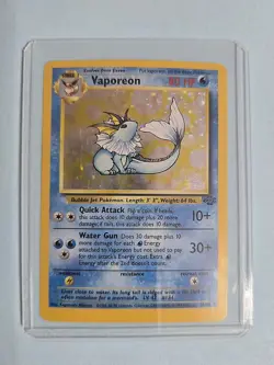 1999 Vaporeon 12/64 - Cosmos Holo Rare - Jungle - Pokemon TCG - Image 3