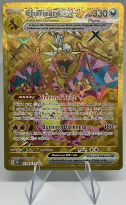 Pokemon Charizard ex 228/197 Gold Hyper Rare Obsidian Flames Tera-NM - Image 1