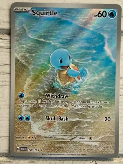 Pokemon TCG Squirtle Scarlet & Violet-151 170/165 Holo Illustration NM/MINT!! - Image 1