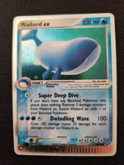 Wailord ex 100/100 Sandstorm Pokemon TCG LP - Image 1
