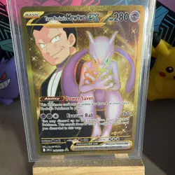 Pokemon Team Rocket's Mewtwo EX 240/182 Destined Rivals Holo Hyper Rare 280 HP - Image 2