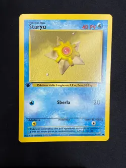 Pokemon Staryu 65/102 Set Base Prima Edizione Wizards ITA Carte Vintage - Image 1