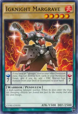 Igknight Margrave - CORE-EN030 - Common - Unlimited Edition - Heavily Played - Image 1
